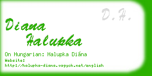 diana halupka business card